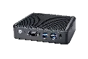 AIMdesk 1000 Mini-PC von hinten, lüfterloses Gehäuse mit Anschlüssen